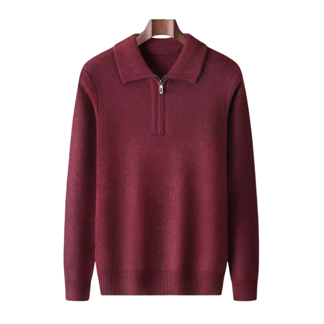 Bennett – 100% Cashmere Quarter Zip Sweater