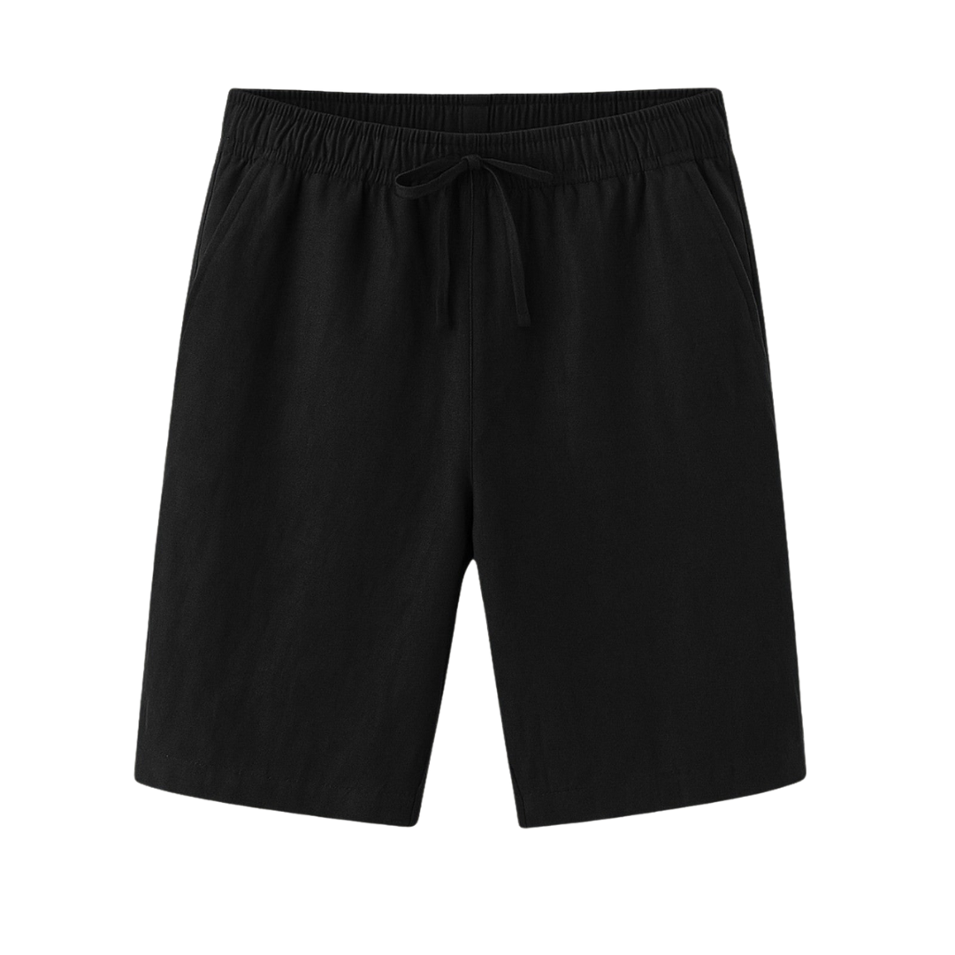 Black shorts on a white background