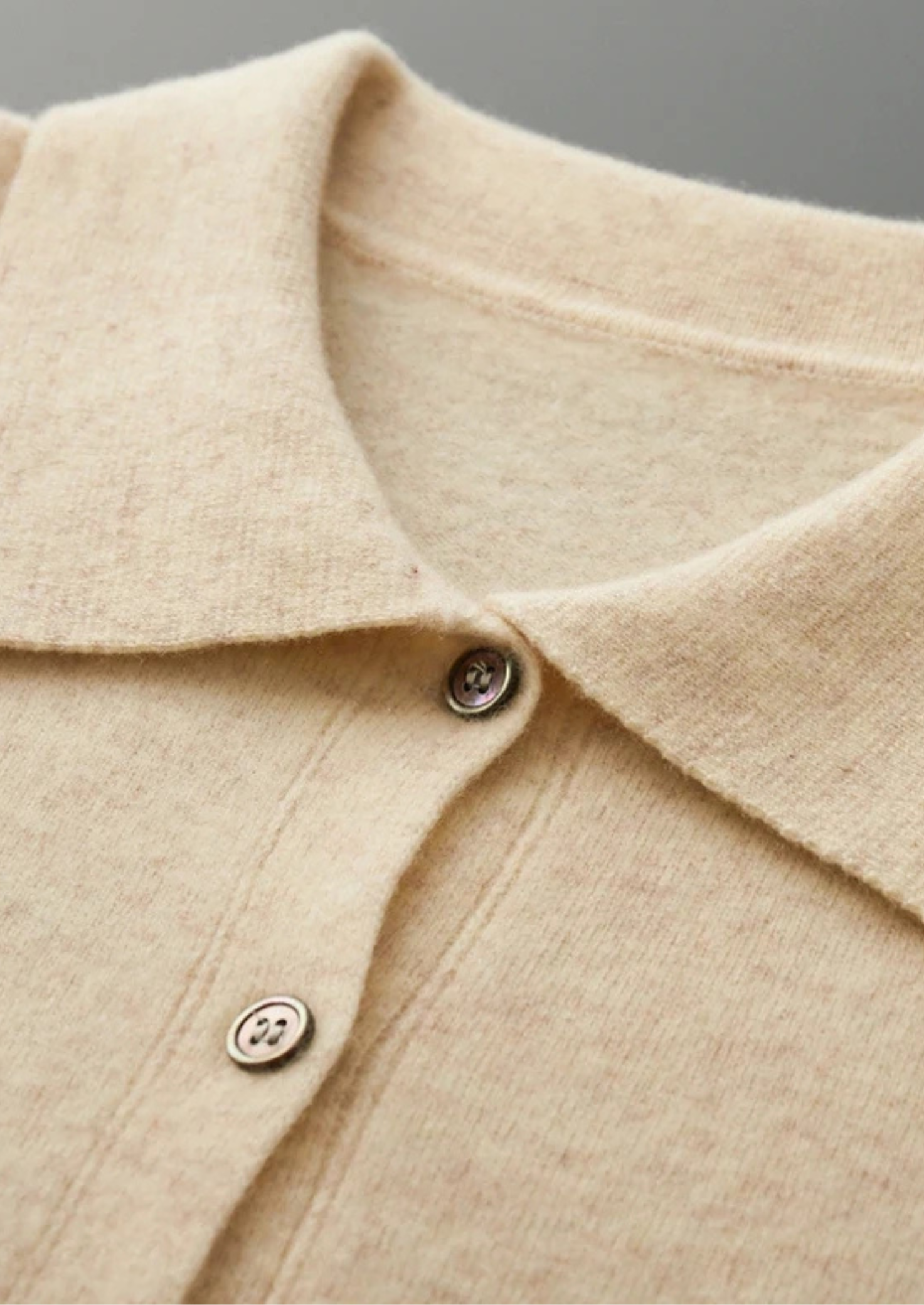 Carter – 100% Cashmere Polo Cardigan