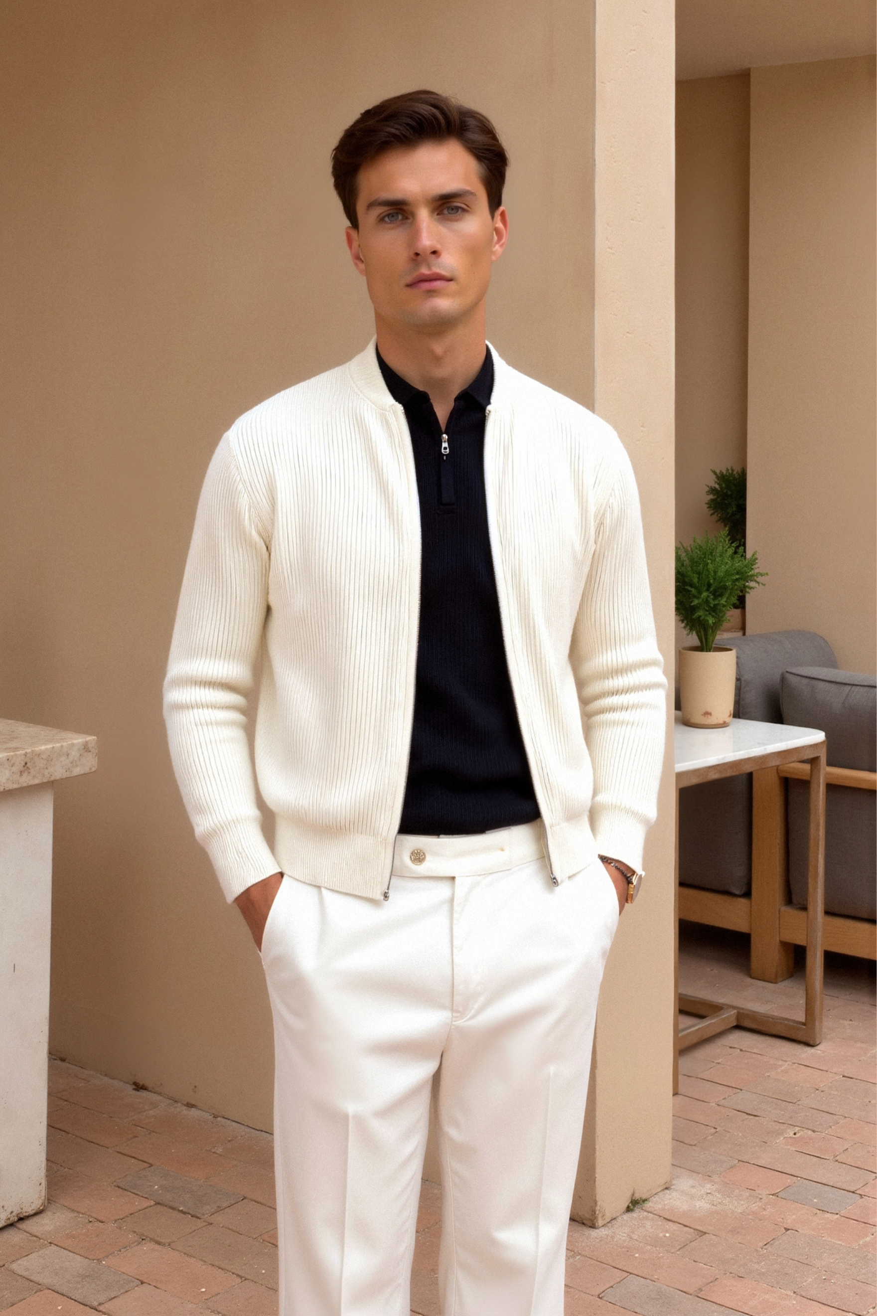 Ellington - Knitted Crew Cardigan