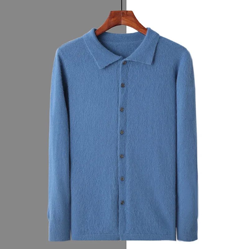 Pierce – 100% Cashmere Button Polo