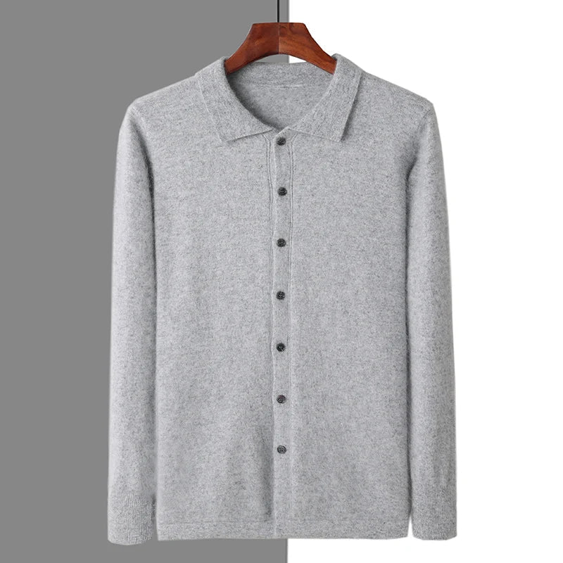 Pierce – 100% Cashmere Button Polo