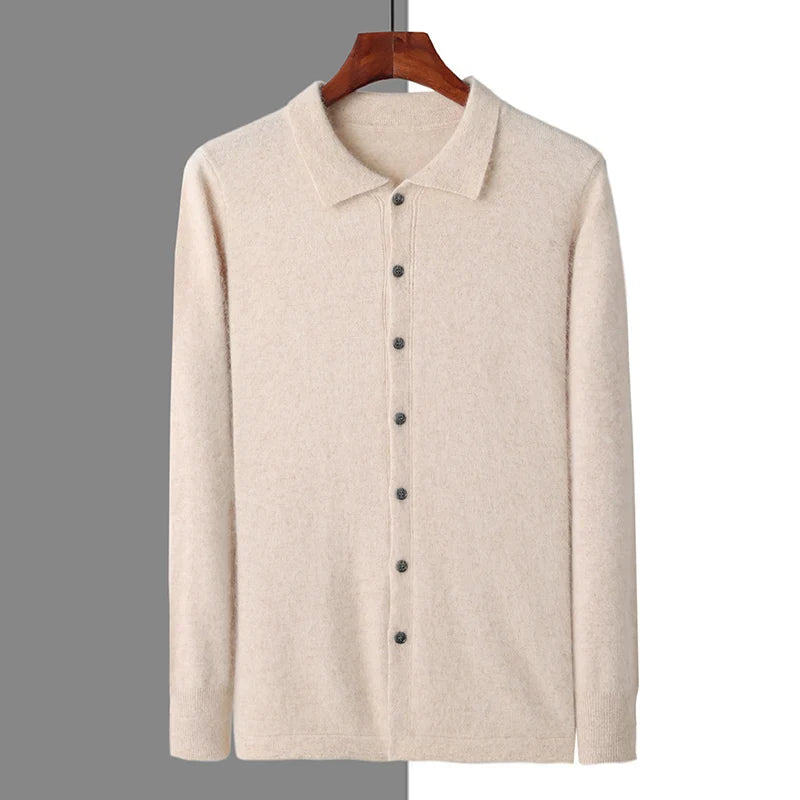 Pierce – 100% Cashmere Button Polo
