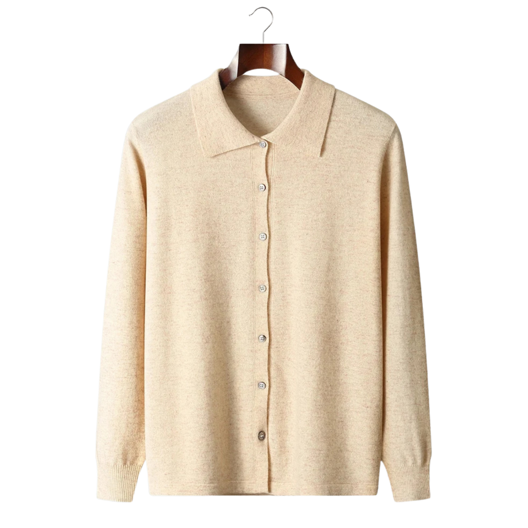 Carter – 100% Cashmere Polo Cardigan