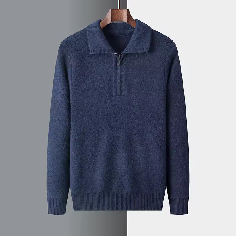 Bennett – 100% Cashmere Quarter Zip Sweater
