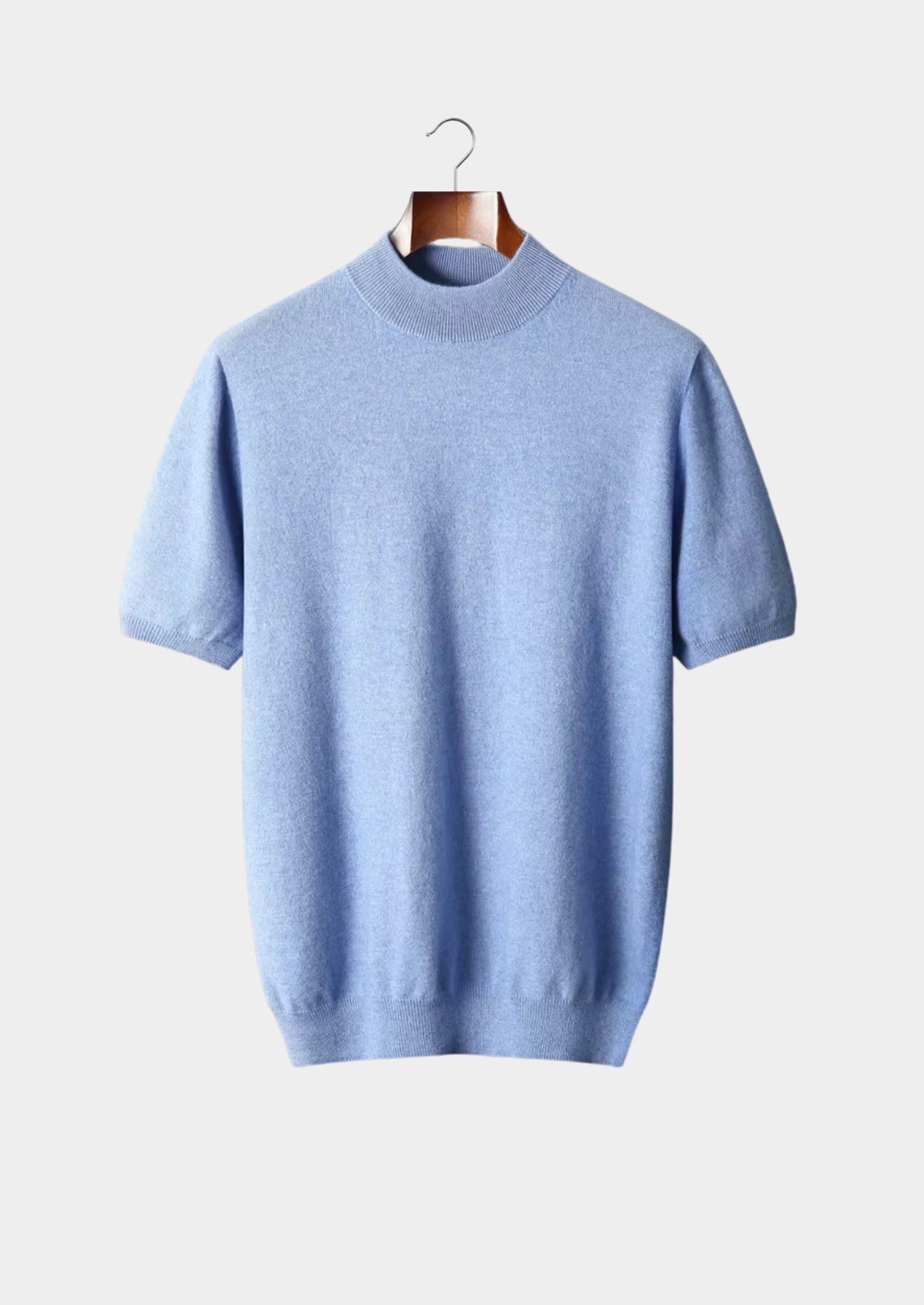 Callum – 100% Cashmere Mock Neck T-Shirt