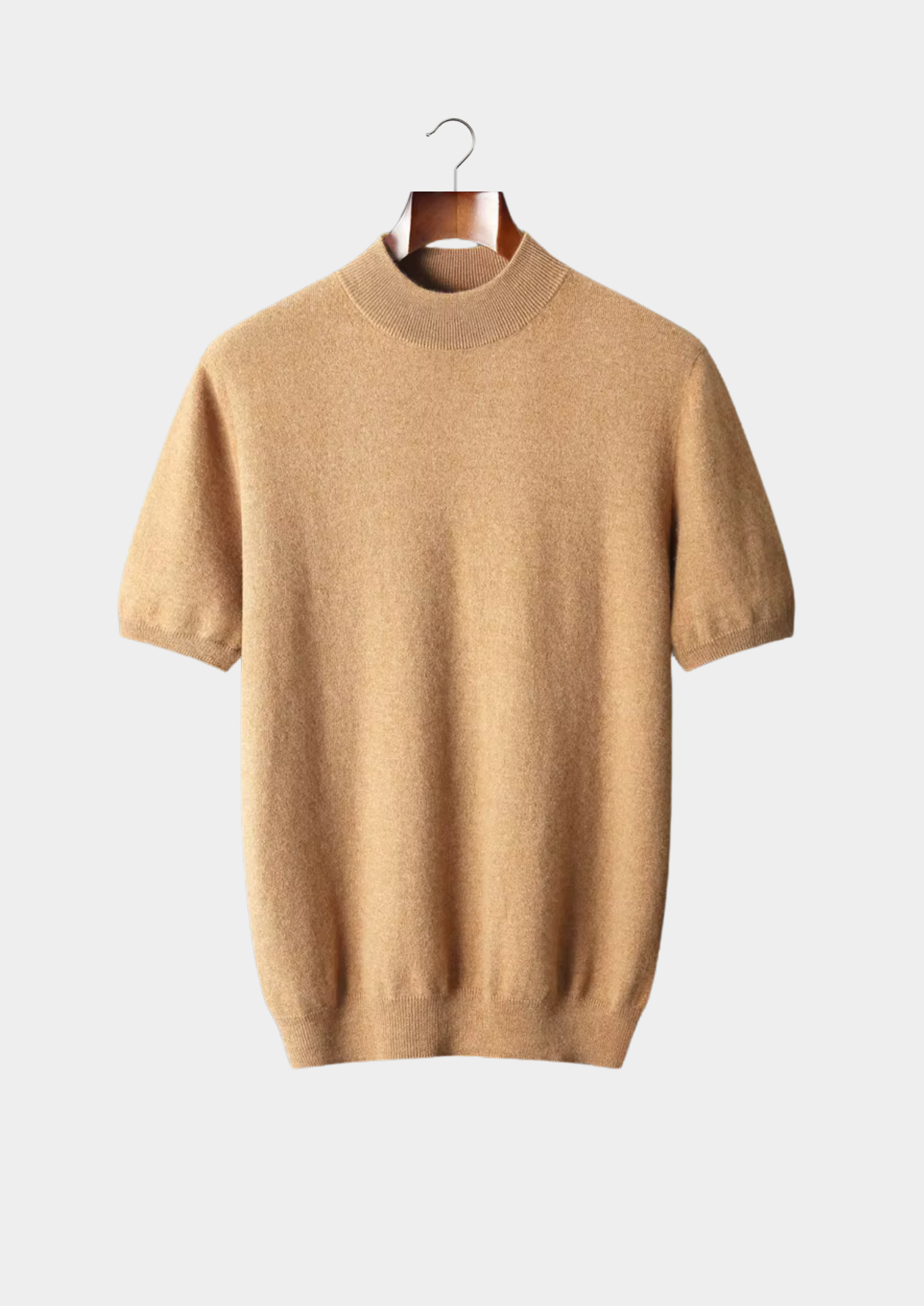Callum – 100% Cashmere Mock Neck T-Shirt