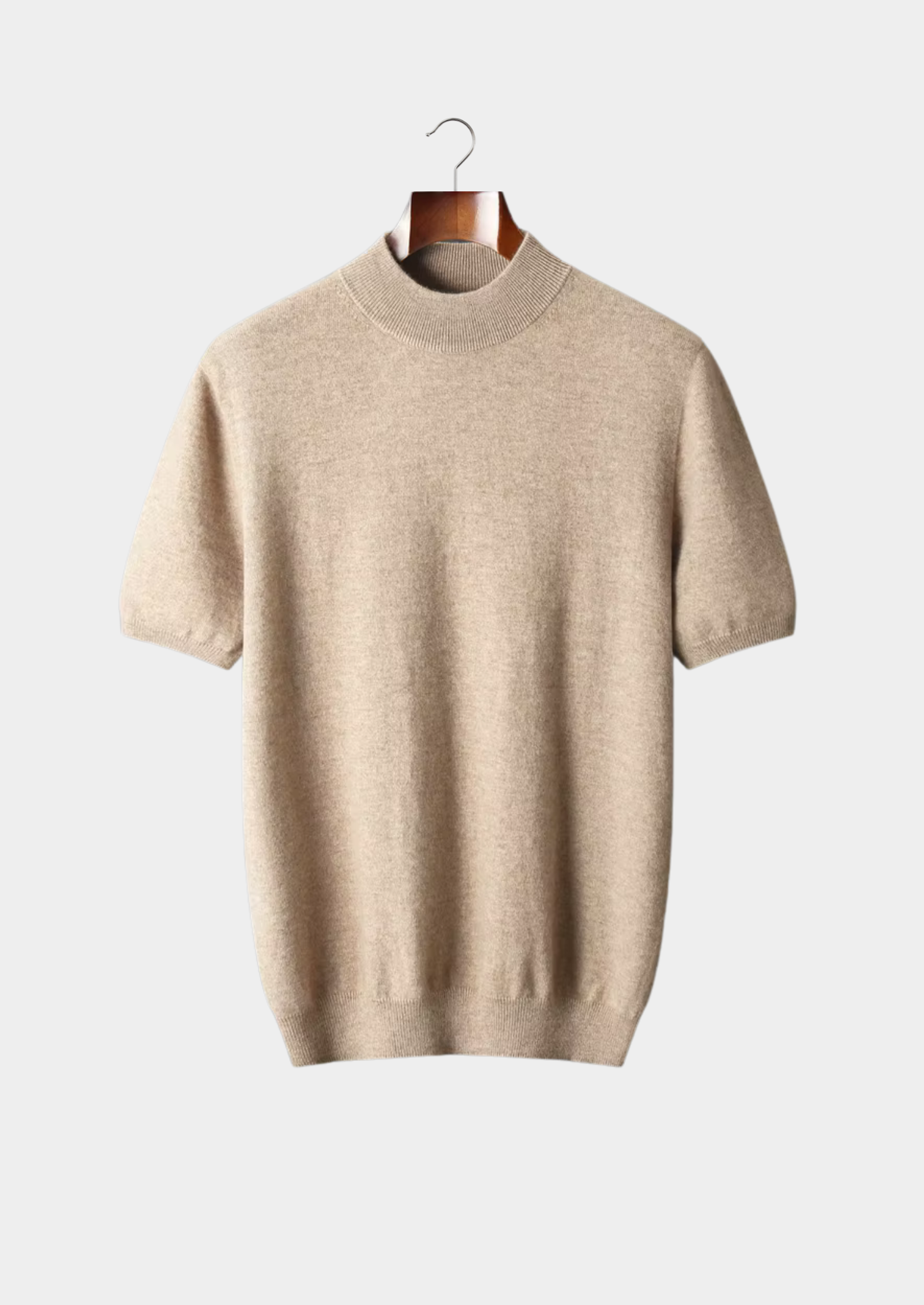 Callum – 100% Cashmere Mock Neck T-Shirt